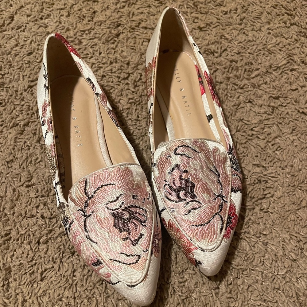 Floral loafers